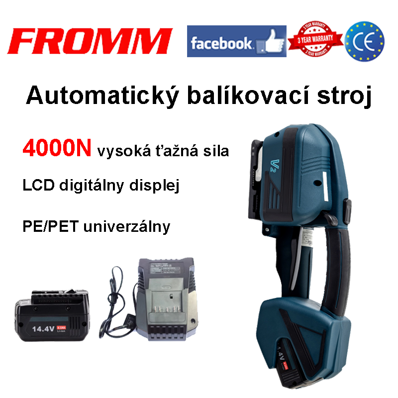 4000 maximálna ťažná sila + LCD digitálny displej + PP/PET materiál univerzálny + originálna nabíjačka + originál batéria